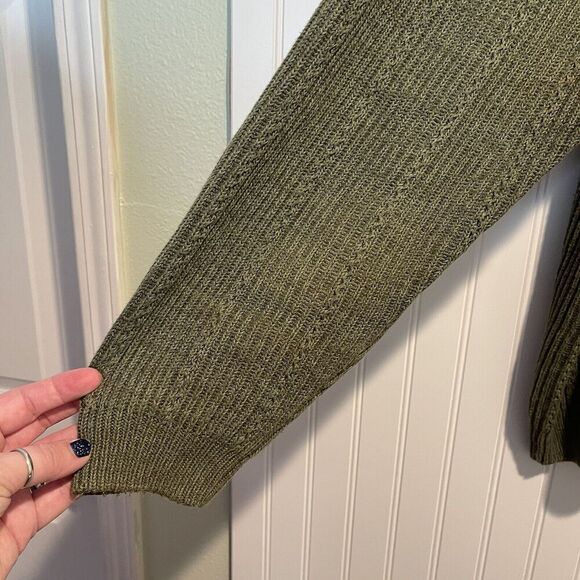 Chaps Ralph Lauren Green Cotton Knit Sweater Mens XL - Picture 3 of 5